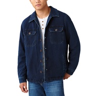 Men's Sherpa Lined Indigo Shirt Jacket