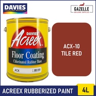Davies Acreex Rubberized Floor Paint Tile Red - 4L
