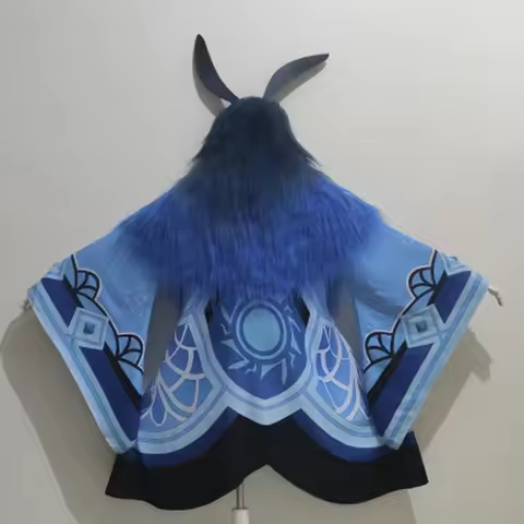 Genshin Impact Cosplay Ice Attribute Abyss Mage Costume Custom Cos Suit Props Mask Halloween Party A