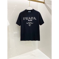 T-shirt Prada/T-shirt Prada bercorak T-shirt uniseks T-shirt sukan T-shirt komuter T-shirt pendek be