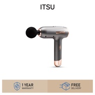 [9.9] ITSU Rechargeable Percussion Deep Tissue Massage Gun - 6 Speed - 6 Exchangeable Heads - Lightw