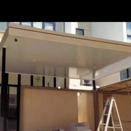 kanopi + plafon PVC atap alderon  terpasang 