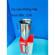 Ca inox 304 ca uống nước ca rót quầy bar 304 PHÚC HƯNG PHÁT dung tích cỡ lớn 2 lít.