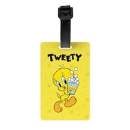 Tweety Bird PVC Luggage Suitcase Tags 5.4*8.5cm Creative Personalization Address Holder Travel Acces