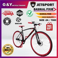 JETSPORT FIXIE 700c BASIKAL ROAD BIKE / FIXIE 700C (Bike 700C) BICYCLE FIXIE / ROAD BIKE