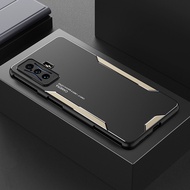 For Xiaomi POCO F4 GT Redmi K40 K50 Gaming Case PC Aluminum Alloy Back Plate Silicone Cover For Xiao