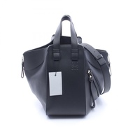 【二手】 LOEWE HAMMOCK SMALL 兩用手提包，387.30.S351100，黑色皮革，女士，全新