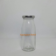 250 Ml Milk Glass Bottle / Glass Bottle / Food Glass Bottle / Juice Glass Bottle / 250 ml Glass Bott