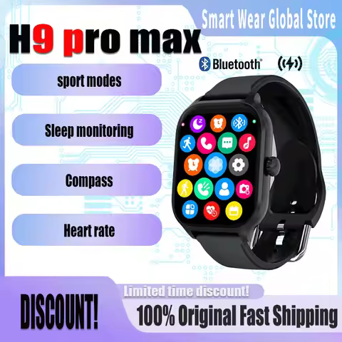 New Smart Watch H9 Pro MAX 2.01-inch HD Display Bluetooth Call Message Alert Sports Mode Smartwatch 