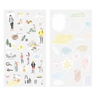 MIDORI 手帳專用貼紙2枚-戶外活動