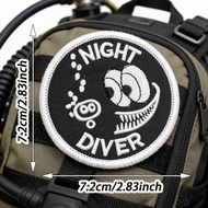 [Custom Velcro patch] AE.NIGHT DIVER EMBROIDERY 3D Embroidery Velcro Patch /Badges/armband/Emblem De