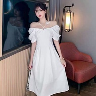 summer white dress for woman Casual plus size dress for civil wedding dress white long dress korean