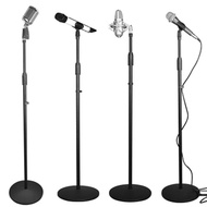 Heavy Extra Thick Stretchable Condenser Mic Metal Disc Microphone Rack Live Stage Karaoke Floor Microphone Stand