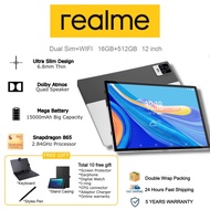 2024 5G REALME Tablet PC 12 Inch Android 12.0 16GB RAM 512GB ROM Dual SIM 4G LTE WiFi 2.45G Android Tablet