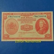 TERBARU ZN1241. Uang Kuno 50 Cents Gulden NICA Nederlansche Indie