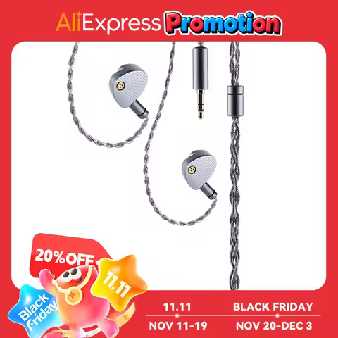 MoonDrop Aria 2 Earphones High Performance LCP Diaphragm Dynamic IEMs 3.5/4.4mm Earbuds 0.78 2pin AR