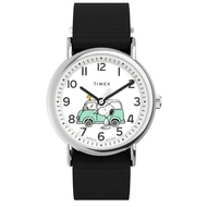 Timex Unisex Weekender 38mm Watch, Red/Silver Tone/White/Snoopy