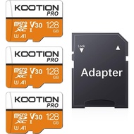 KOOTION microSD Card 128GB Set of 3 TF Card with SD Adapter Class10 UHS-Ⅰ Memory Card SDXC Micro SD 