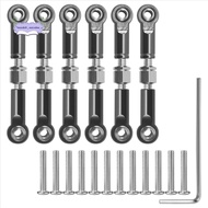 6Pcs Adjustable Metal Linkage Pull Rod Front /Rear Servo Link for  A949 A959 A969 A979 K929 RC Car U