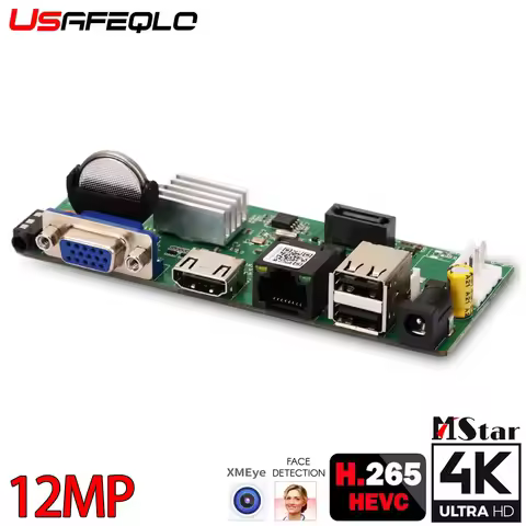 XMEye P2P 16CH 12MP CCTV NVR Board HI3536E 16CH 12MP Video Recorder Module 1 SATA Ports Face ONVIF M