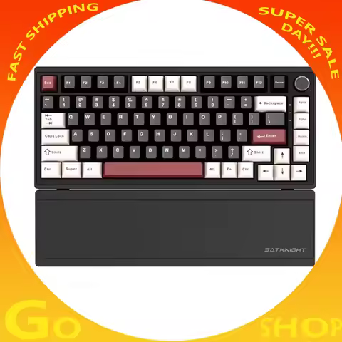 BATKNIGHT BK75 Wireless Mechanical Keyboard 75Keys Pad Is Hot Swap RGB Gaming E-sports Folding Dust 