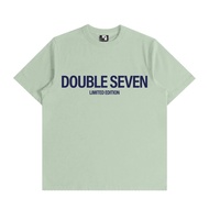Double 7 Classic Font Tee (Light Green)