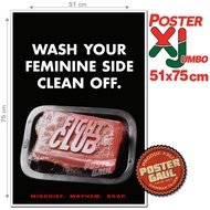 Poster XJumbo MOVIE POSTER REPRODUCTION: FIGHT CLUB (TEASER STYLE C) #XJFJP453 - size 51x75 cm