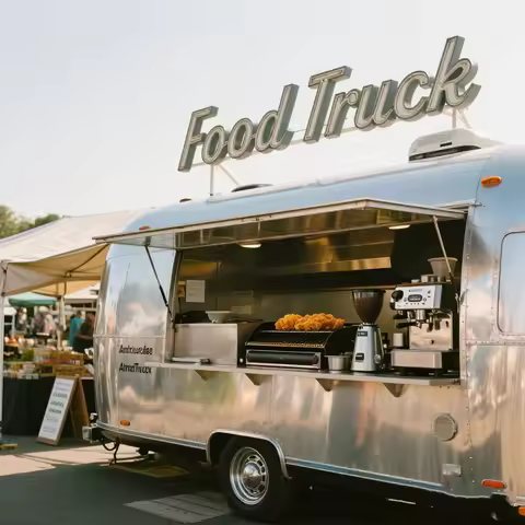 Caravane Fast Mobile Store Restaurant Food Kiosk Hamburger Food BBQ Camper Concession Food Truck Tra