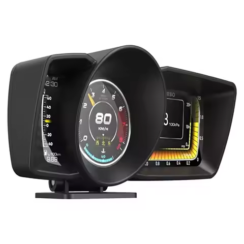 A77T-AP-7 HUD Head-Up Display OBD GPS Dual System Driving Computer LCD Computer Speedometer Universa