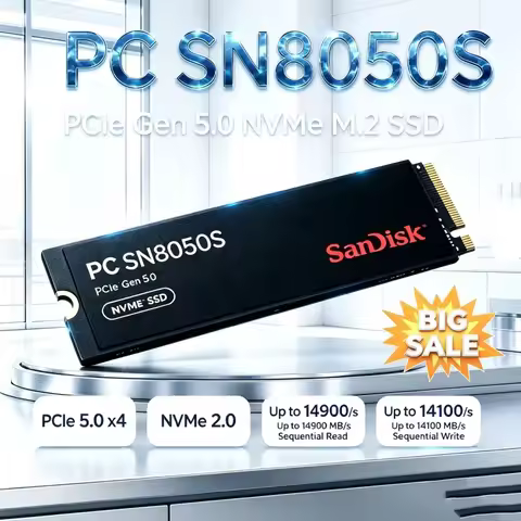 Western Digital WD Black SN8050S 1T 2TB NVMe SSD PCIe 3.0 M.2 2280 Up To3200MB/s Drives for Stable G