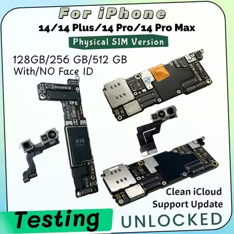Good Main board For iPhone 14 Pro Max Motherboard Unlocked With/NO Face ID For 14 Plus System Update