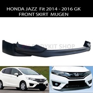 HONDA JAZZ Fit 2014 - 2016 GK FRONT SKIRT MUGEN PU BODYKIT