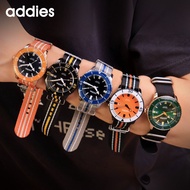 Addies Casual Quartz Watch Waterproof Luminous Nylon Strap New Style Men's Watch