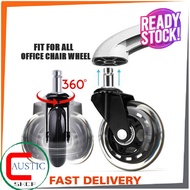 1PC Office Swivel Chair Roller Casters Replacement Wheels 3 inch
