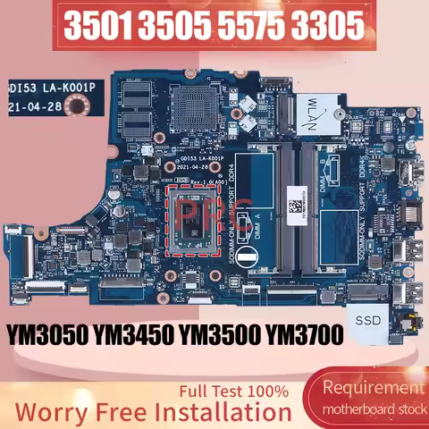 LA-K001P For DELL Inspiron 15 3501 3505 3405 3705 Laptop Motherboard R3 R5 R7 0DRFWY 0GWD64 05HPX6 N