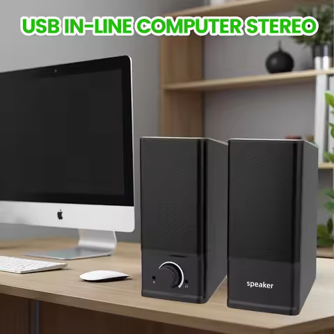 2 audio sets, computer speakers, desktop laptops, mobile phone speakers, external speakers, USB wire