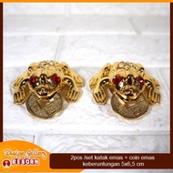 Lucky Frog Gold Coin Frog Lucky Fortune Fengshui 2 pcs