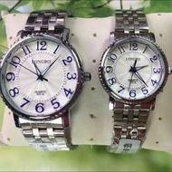 LONGBO情侶對錶 防水30M 超薄錶殼鋼帶石英錶LONGBO Couple of tables 30M waterproof thin steel quartz watch case