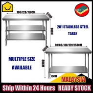 STAINLESS STEEL WORKING TABLES/KITCHEN COMMERCIAL TABLE/STAINLESS STEEL KITCHEN TABLE/MEJA DAPUR Heavy Duty