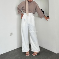 Loose Pants 332 PETITE SIZE - Celana Kulot Polyester Anti Kusut - Trousers Kantor Formal / Casual - 