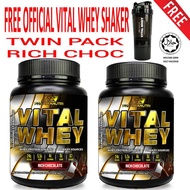 Whey Protein Halal – Vital Whey 1kg/2.2lbs (TWIN PACK) Whey Isolate With 24g Protein 33 Servings - F