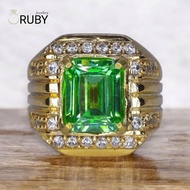 Aquamarine Green Stone Ring