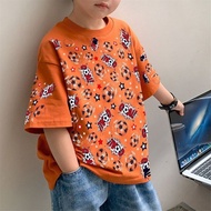 Children Children's Clothing T-Shirt Boys Short-Sleeved T-Shirt Clothing 2024 Children's Pure Cotton