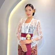 Kain Kebaya Tile Payet Vaisravana Serian Putih