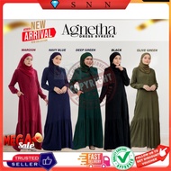 💎SNN S-3XL DRESS AGNETHA BYREEFA dress muslimah princess flowy loose cut longgar butang hiasan DRESS