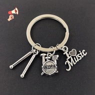 Drum Pop Music Lovers Rock Backpack Pendant Band Kit Drum Keychain Backpack Keychain