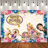 Tangled Background Cloth Rapunzel Rapunzel Baby First Birthday Party Decoration Full Month Banquet