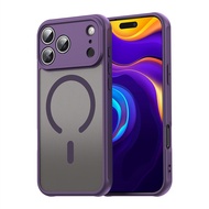 LENUO Ốp lưng Apple iPhone 17 16e 16 15 14 13 Pro Max Plus Case Magnetic Shockproof Matte Surface Ca