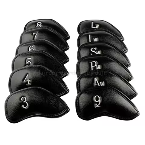 9/10/12Pcs Portable PU Golf Club Iron Head Covers Protector Golfs Head Cover Set D11 19 Dropship