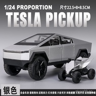 Tesla Cyber Pickup Truck Simulation Collection Children Alloy Car Model Boy Toy Car Ornaments